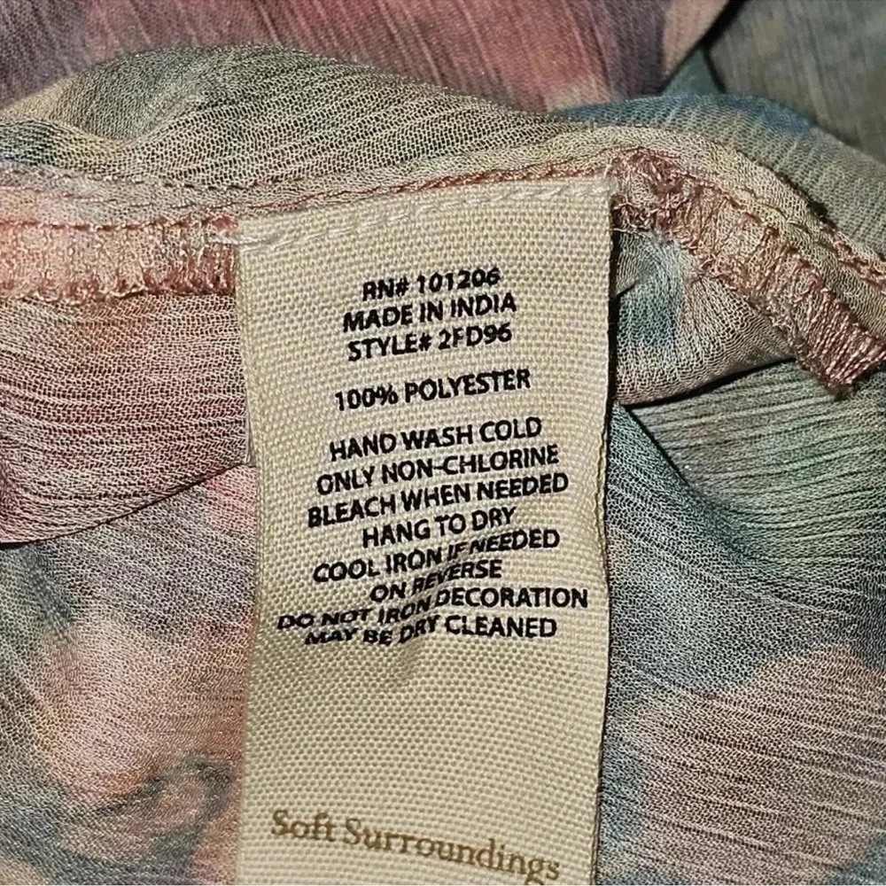Soft Surroundings Multicolor Floral Topper / Kimono - Picture 6 of 7